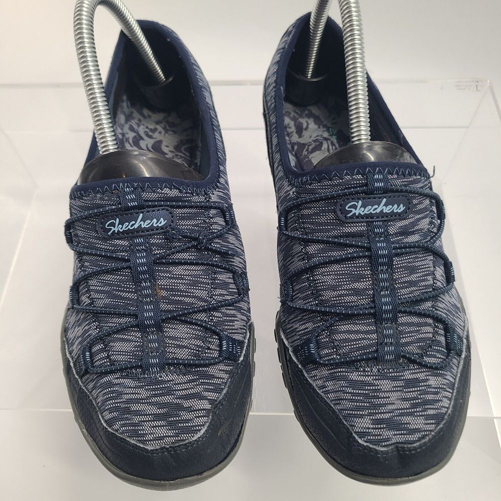 Skechers Women's Navy Slip On Memory Foam Athletic Flats US 8.5 SN: 23033 - Picture 7 of 9